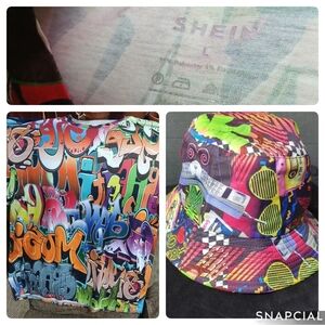 Reversals bucket hat And Retro Shirt.